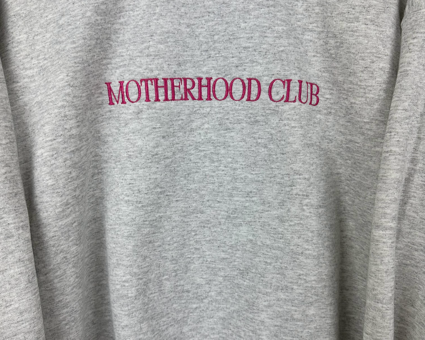 GRAY EMBROIDERED MOTHERHOOD CLUB SWEATSHIRT